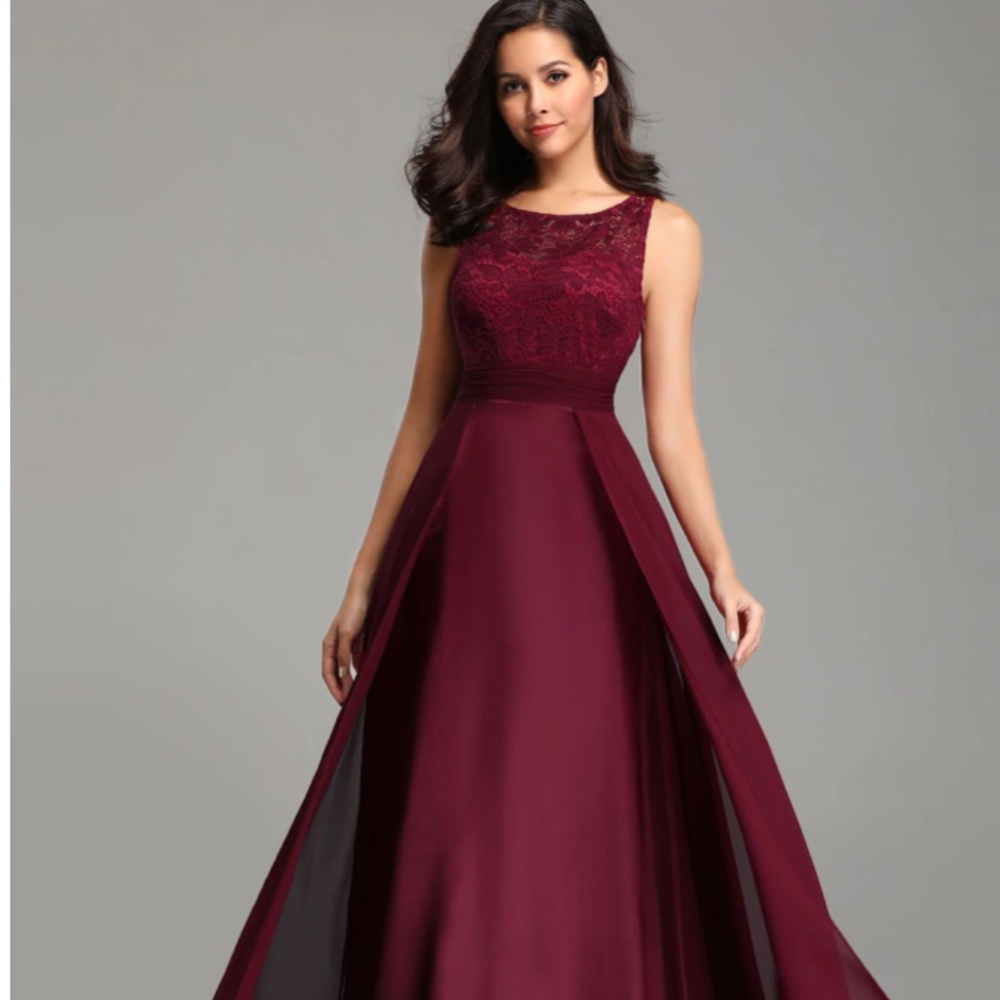 Burgundy dress